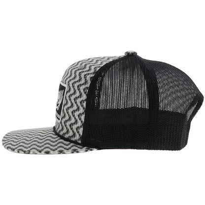 HOOEY "LAKOTA" HAT GREY/BLACK W/PATTERN