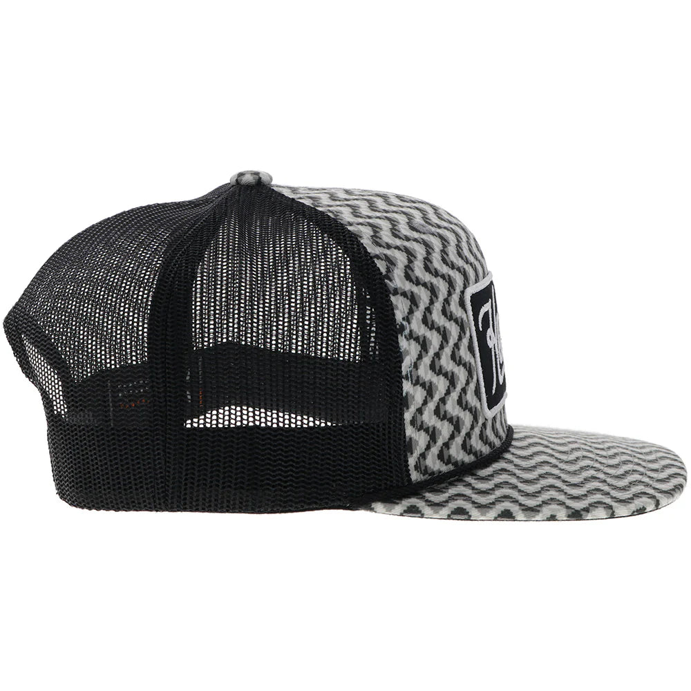 HOOEY "LAKOTA" HAT GREY/BLACK W/PATTERN