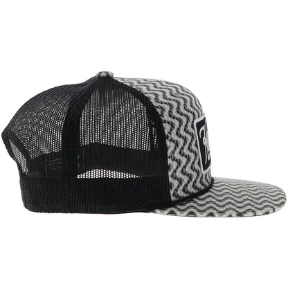 HOOEY "LAKOTA" HAT GREY/BLACK W/PATTERN
