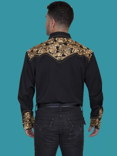 Scully Mens Snap Front Shirt - P-634 Gold