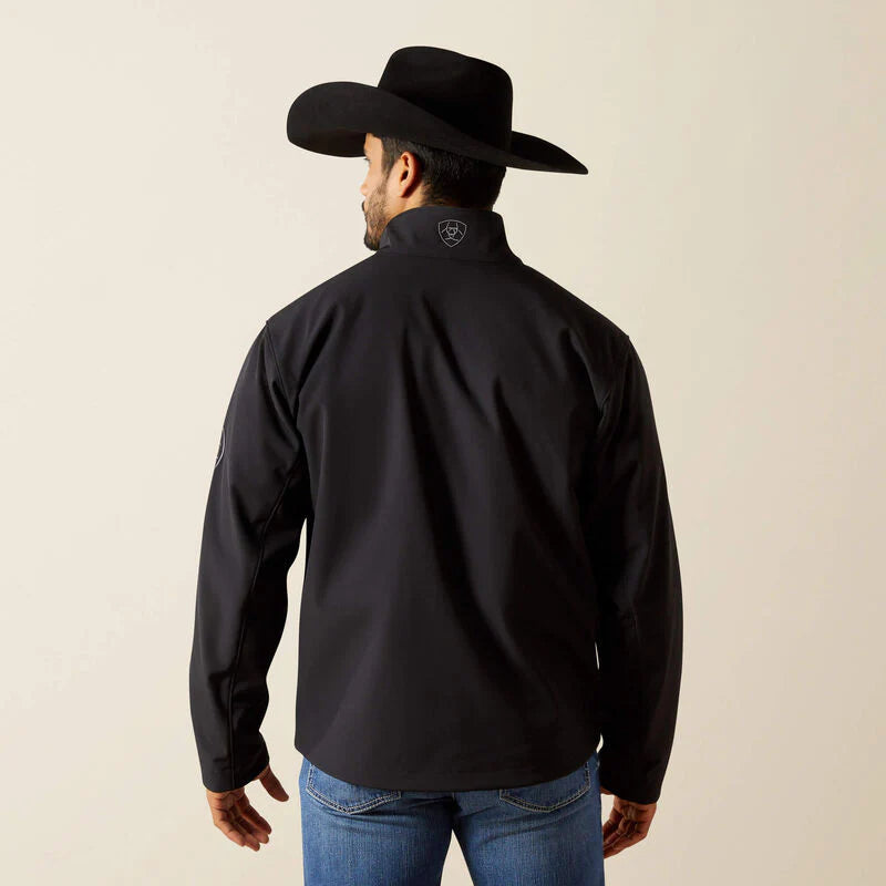Ariat Mens Logo Softshell Jacket Phantom/Grey Southwest - 10062586