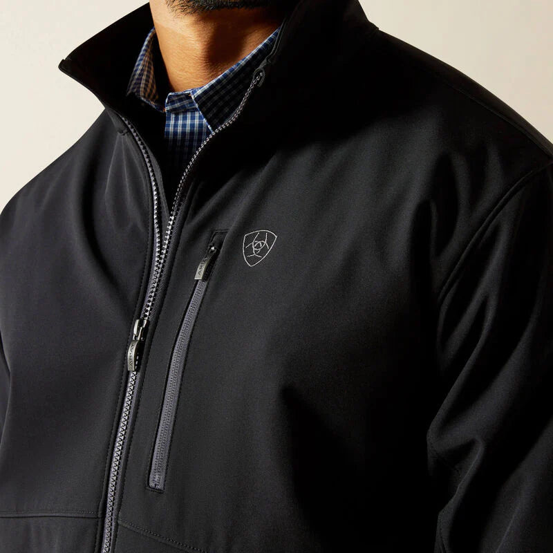 Ariat Mens Logo Softshell Jacket Phantom/Grey Southwest - 10062586