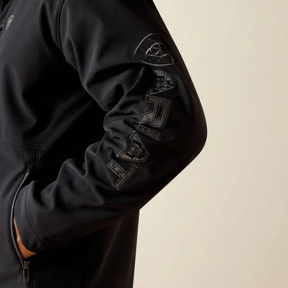 Ariat Mens Logo Softshell Jacket Phantom/Grey Southwest - 10062586