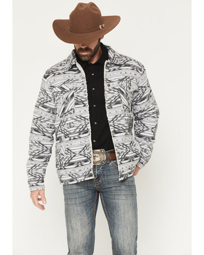 Rock & Roll Denim Men’s Print Berber Lined Shirt Jacket BM92C06719