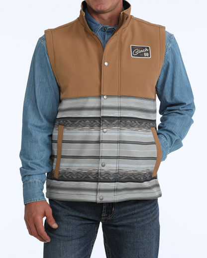 Cinch Mens Brown Southwest Bonded Lined Vest MWV1950001
