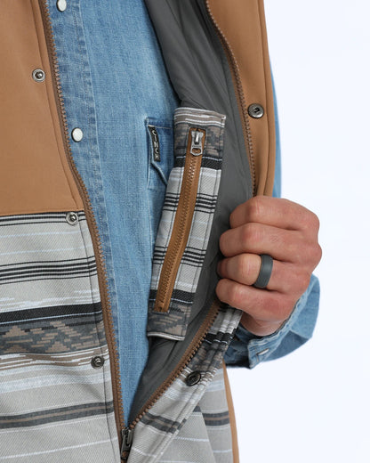 Cinch Mens Brown Southwest Bonded Lined Vest MWV1950001