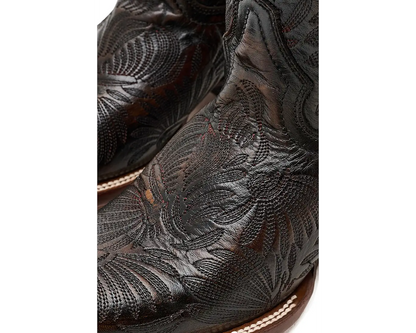 Corral Women’s Black Honey Floral Petal Embroidery Sq Toe Cowboy Boots A4848