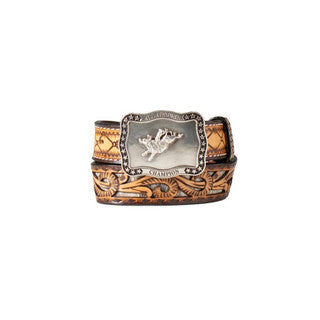 3D Youth Boys Belt Calf Hair Underlay Brown D120003602