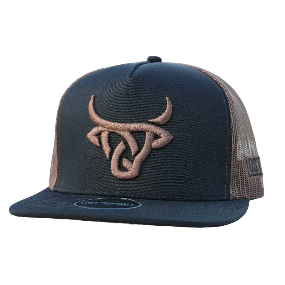 Lost Calf Men’s Heck Flat Black Mesh Back Snapback Patch Cap