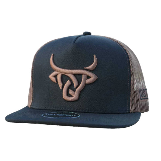 Lost Calf Men’s Heck Flat Black Mesh Back Snapback Patch Cap