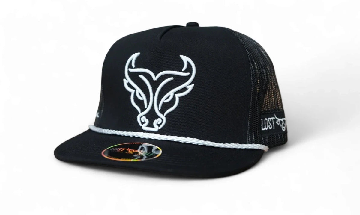 Lost Calf Men’s  Buffalo Flat Black Mesh Back Snapback Cap