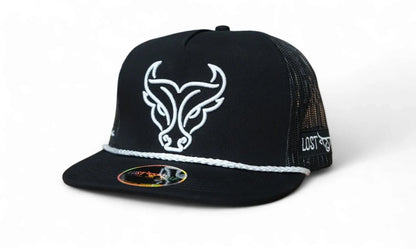 Lost Calf Men’s  Buffalo Flat Black Mesh Back Snapback Cap