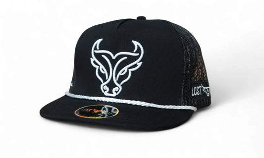 Lost Calf Men’s  Buffalo Flat Black Mesh Back Snapback Cap
