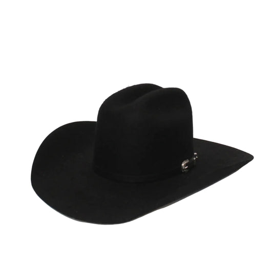 Rodeo King Top Hand 3X Black Felt Hat