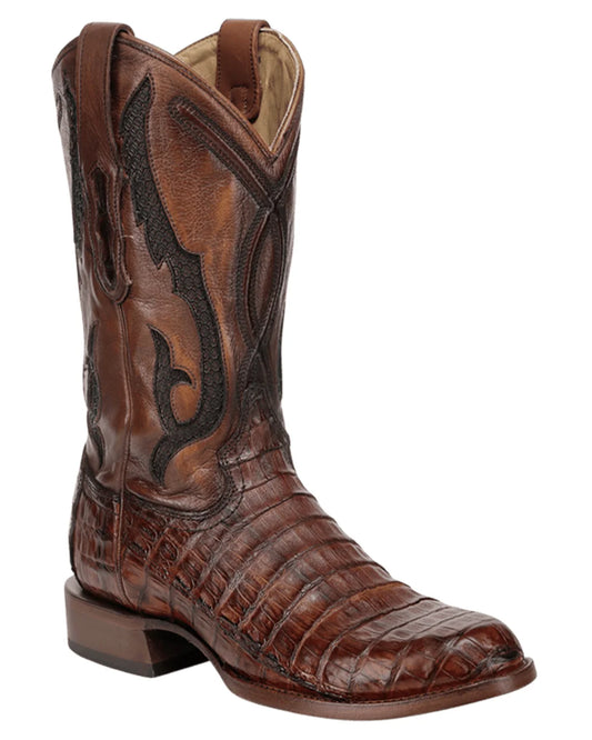 Corral Men's Honey Caiman Inlay Round Toe Western Boots A5103