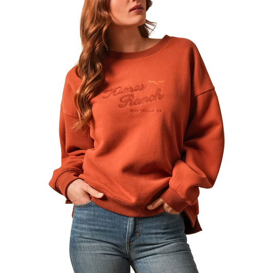 Kimes Ranch Ladies Solana Burnt Red Pullover WSW0000025-RD019