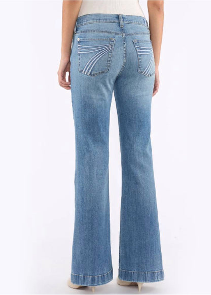 7 For All Mankind Dojo Pine Slim Illusion Flare Jeans 32” 7U30044A-1BV