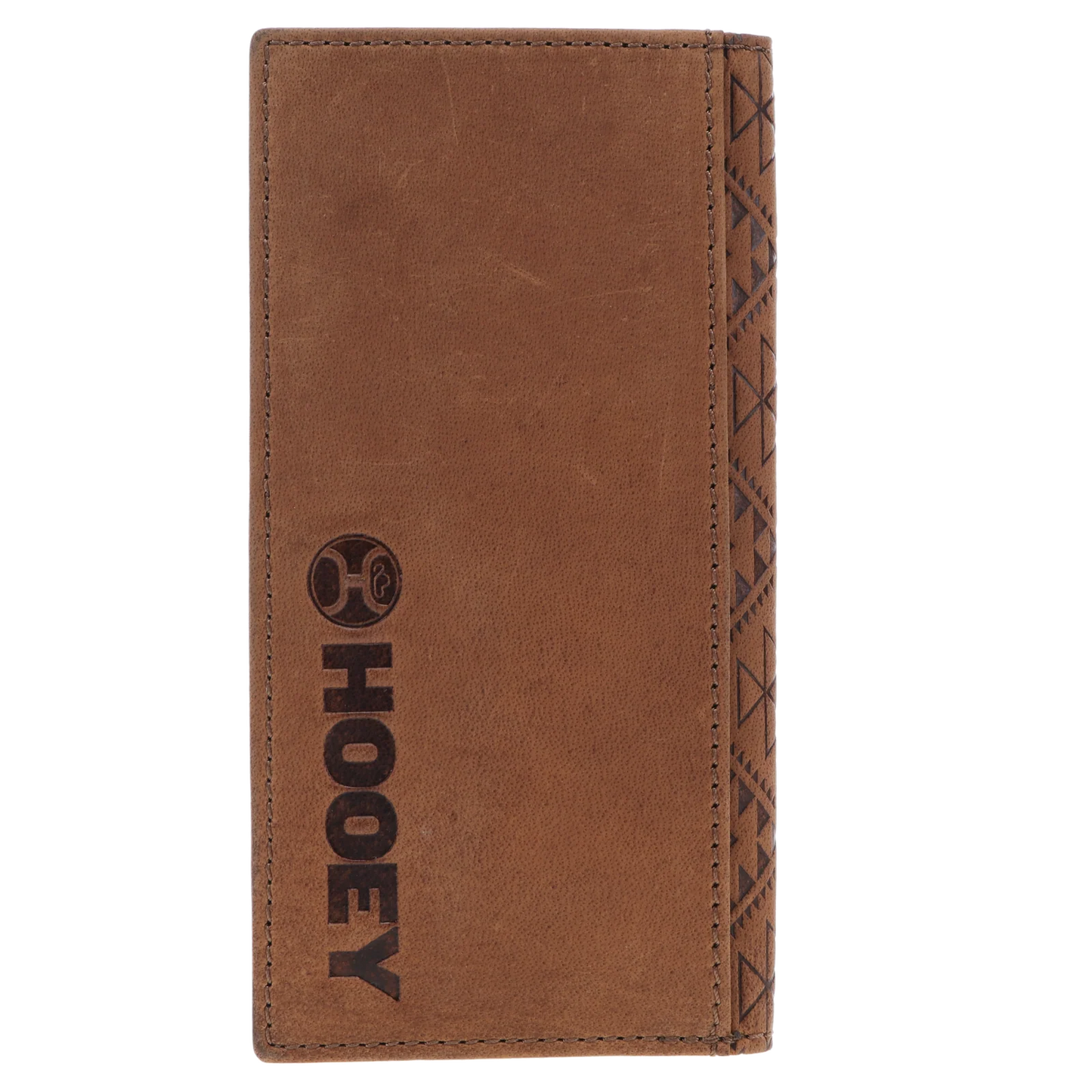 HOOEY "MONTEREY" RODEO WALLET BROWN W/ AZTEC EMBOSSED PRINT