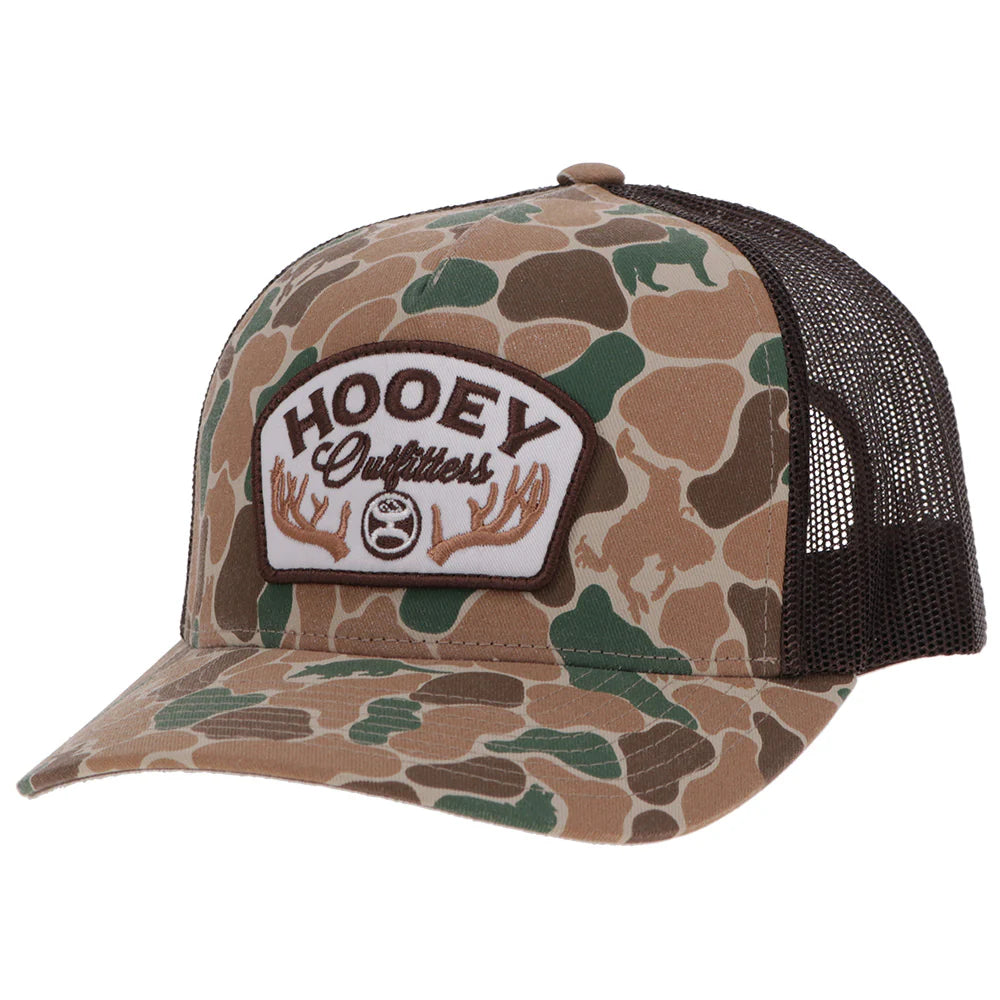 HOOEY "OUTFITTERS" HOOEY HAT CAMO/BROWN W/PATCH