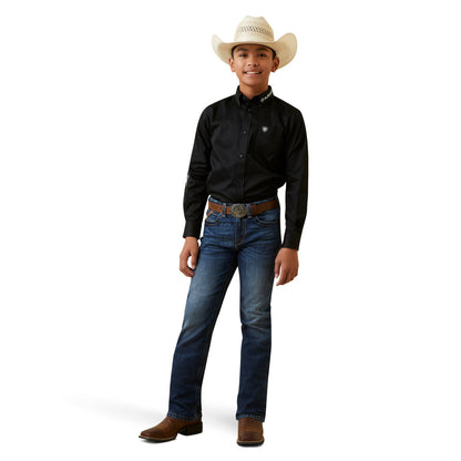 ARIAT TEAM LOGO TWILL BLACK WHITE - 10045426