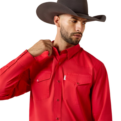 Ariat Men's Everything Scarlet Red Classic Fit Snap Shirt 10079765