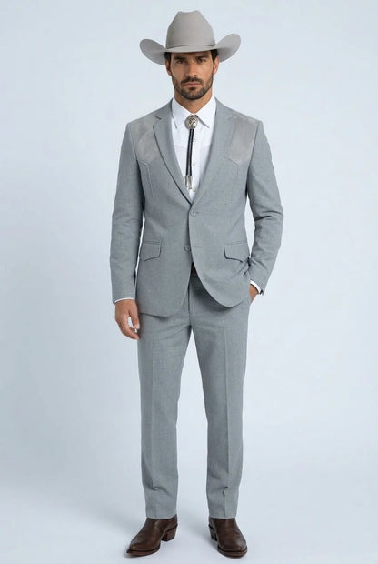 Platini Men’s Winstead Tonal Yoke Western Suit WST11478
