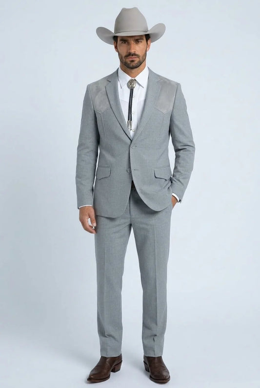 Platini Men’s Winstead Tonal Yoke Western Suit WST11478