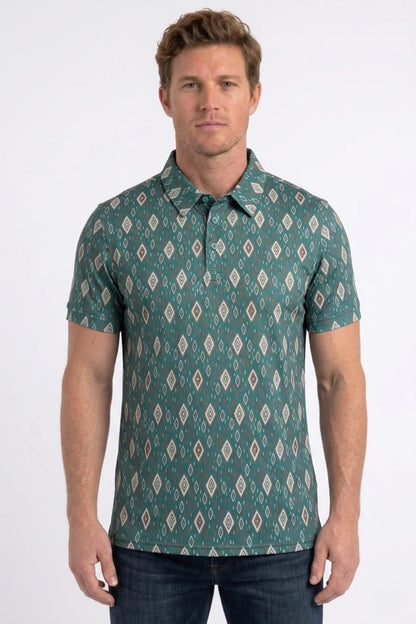 Platini Men’s Full Aztec Diamond Polo PGP11430