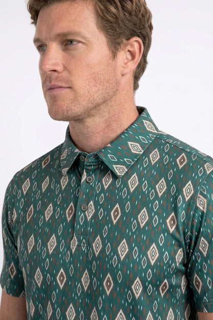 Platini Men’s Full Aztec Diamond Polo PGP11430