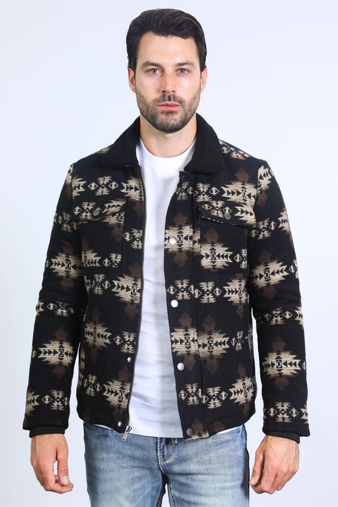 Platini Men’s Aztec Quilted Twill Jacket AZJ10343