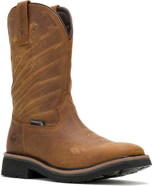 WOLVERINE MEN'S RANCHER FLAG LX WELLINGTON WORK BOOT