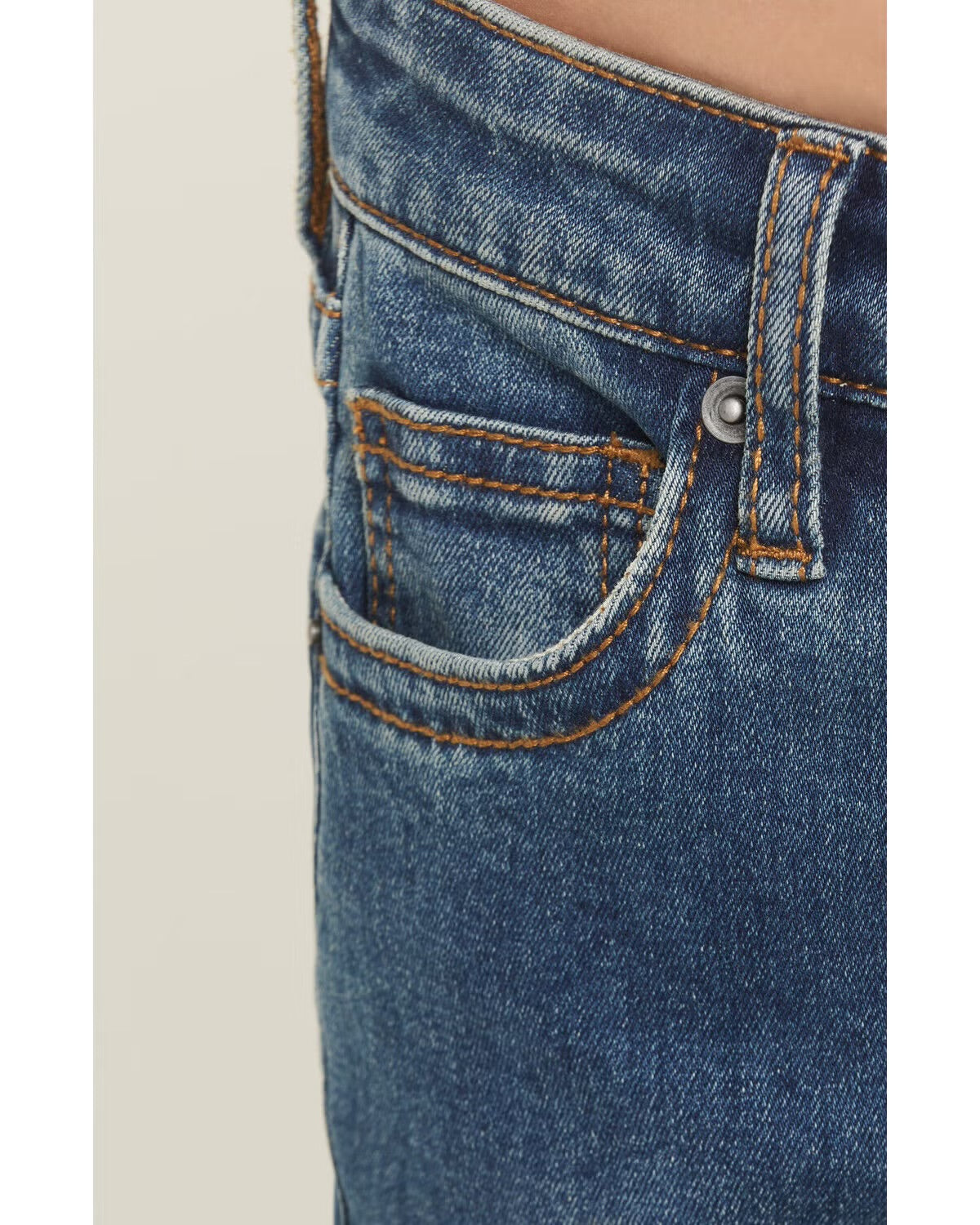 Rock and Roll Denim Girls' Medium Wash Trouser Stretch Denim Jeans