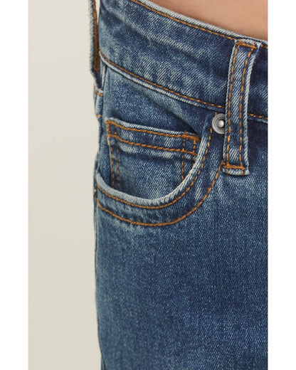 Rock and Roll Denim Girls' Medium Wash Trouser Stretch Denim Jeans