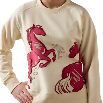 Ariat Girls Pink Pony Martine Sweatshirt 10079125