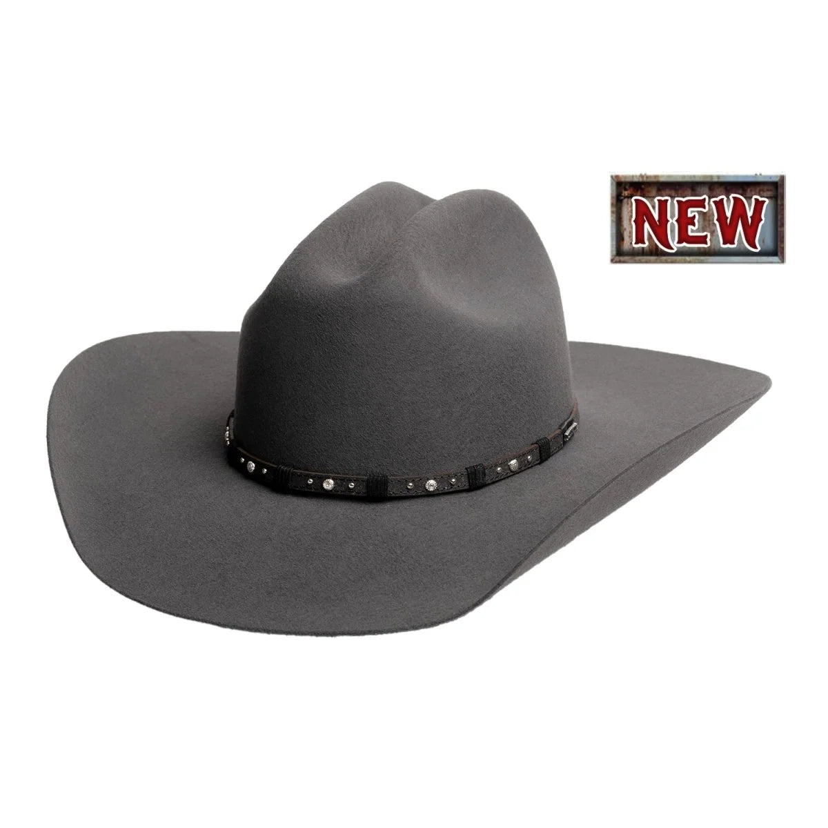 Bullhide Lone Ranger 8X Fur Blend Felt Graphite Cowboy Hat 8014