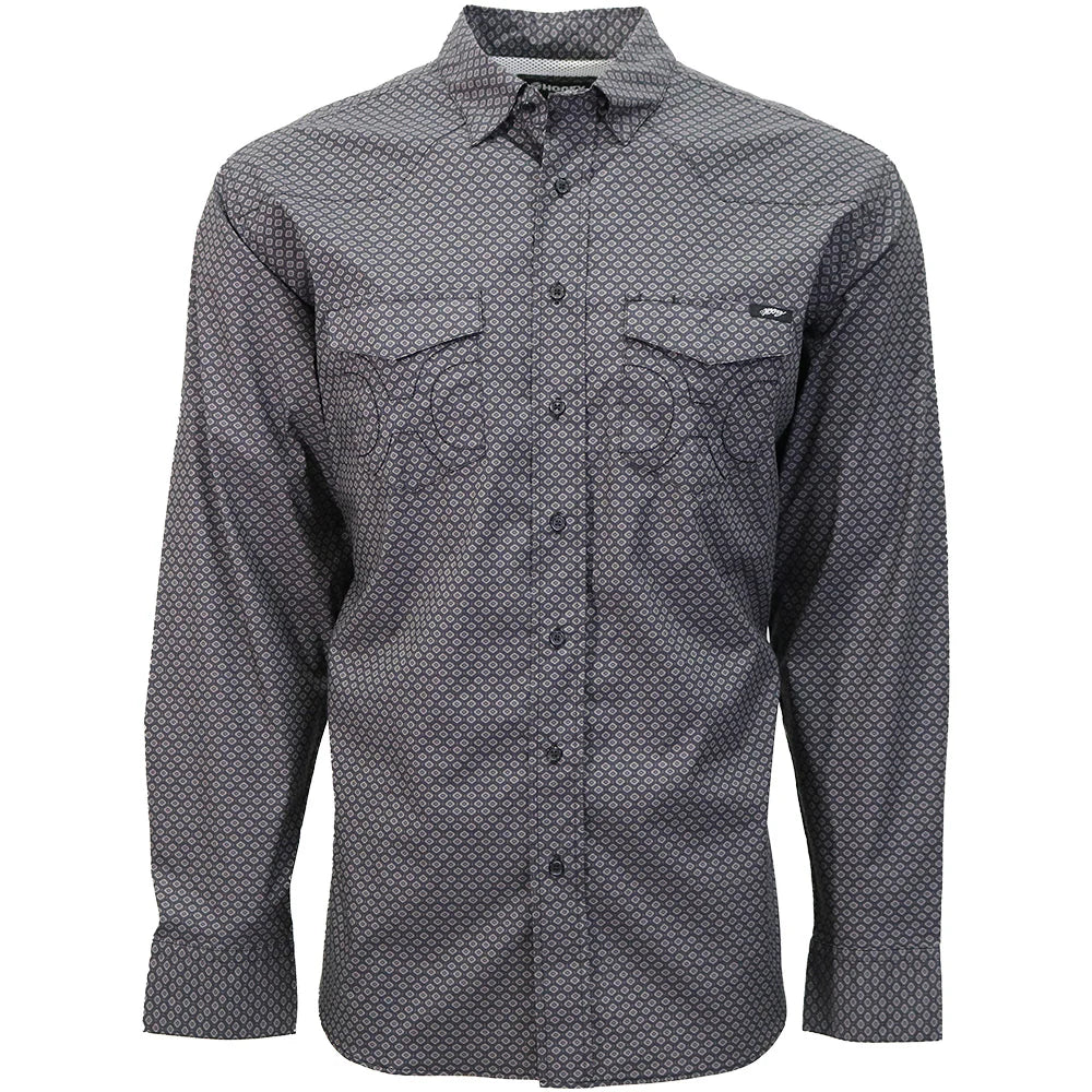 HOOEY "MAVERICK" LONG SLEEVE BUTTON UP SHIRT BLACK