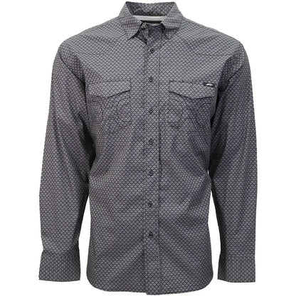 HOOEY "MAVERICK" LONG SLEEVE BUTTON UP SHIRT BLACK