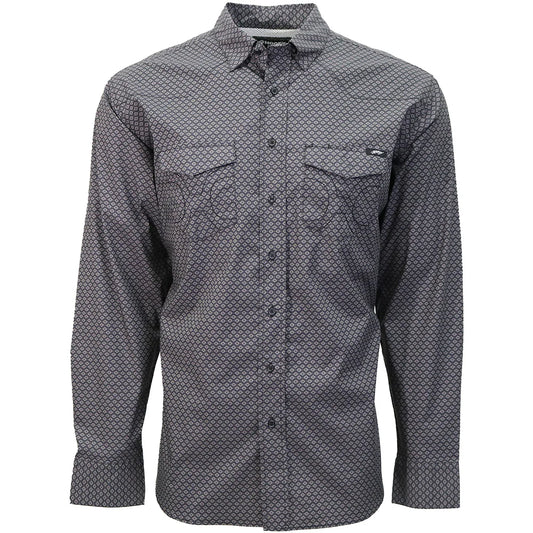 HOOEY "MAVERICK" LONG SLEEVE BUTTON UP SHIRT BLACK