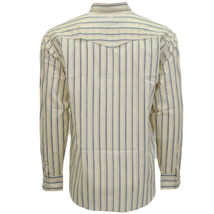 HOOEY "MAVERICK" LONG SLEEVE BUTTON UP SHIRT WHITE W/PIN STRIPES