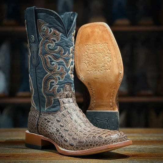 Tanner Mark Men’s Print Caiman Ridgeback Matte Brown Boots TM205596