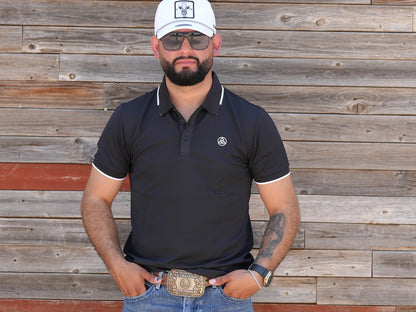 Cuero Line Men’s Black Classic Polo Shirt P43