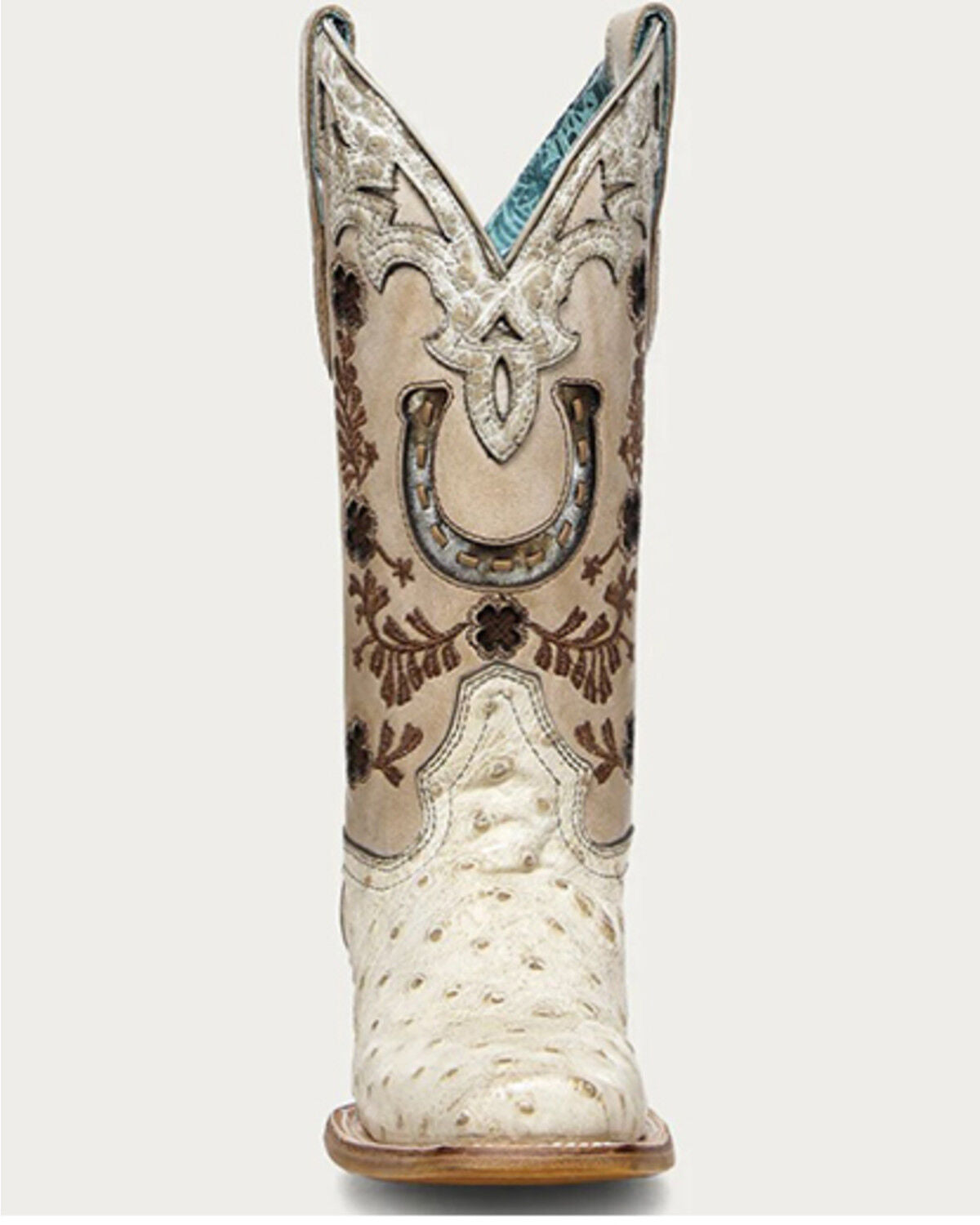 Corral Women’s Horseshoe Overlay Exotic Ostrich Western Boots ST A4850