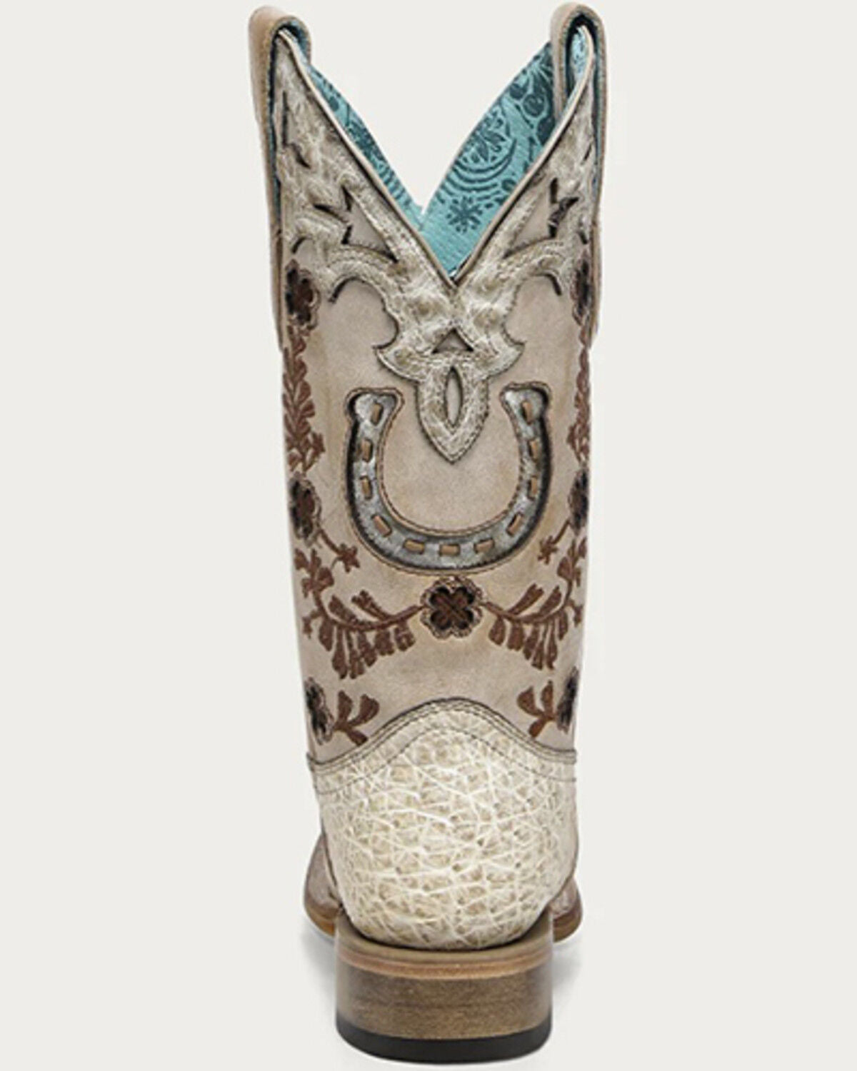 Corral Women’s Horseshoe Overlay Exotic Ostrich Western Boots ST A4850