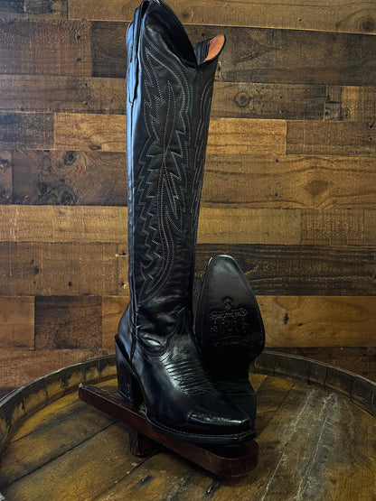 Tanner Mark Women’s Black Classic Knee High Snip Toe TML205311AF