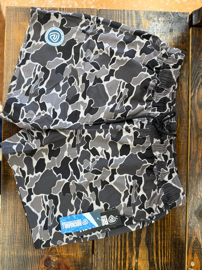 Rock&Roll Camo Grey Swim Volley With Lining Shorts BM68W08377