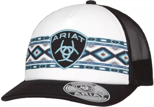 ARIAT BASEBALL CAP SOUTHWEST LOGO BLACK WHITE - A300088162