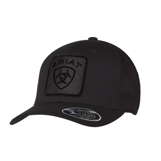 ARIAT SHIELD LOGO BLACK ON BLACK - HATS CAP - A300064301
