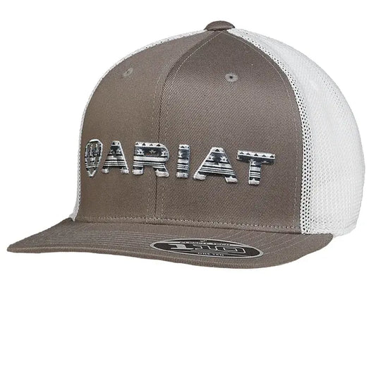 Ariat Men’s Snap Back Southwestern Print Embroidered Grey A300071006