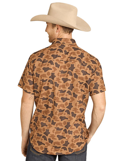 Rock N Roll Tek Short Sleeve Camo Print Snap BMN3S07674
