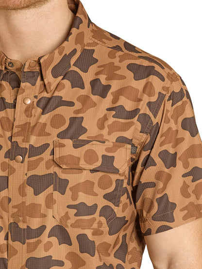 Rock N Roll Tek Short Sleeve Camo Print Snap BMN3S07674